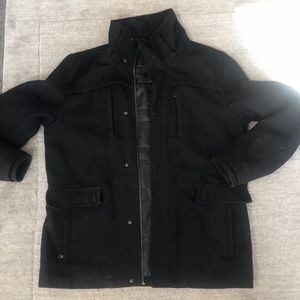 Waist-length wool coat